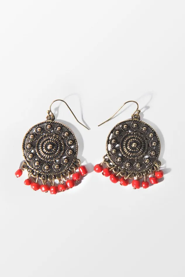 Women Jewellery Cupshe Katerina Boho Geometric Print Earring Multicolor