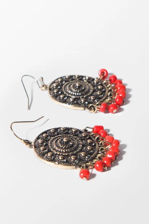 Women Jewellery Cupshe Katerina Boho Geometric Print Earring Multicolor