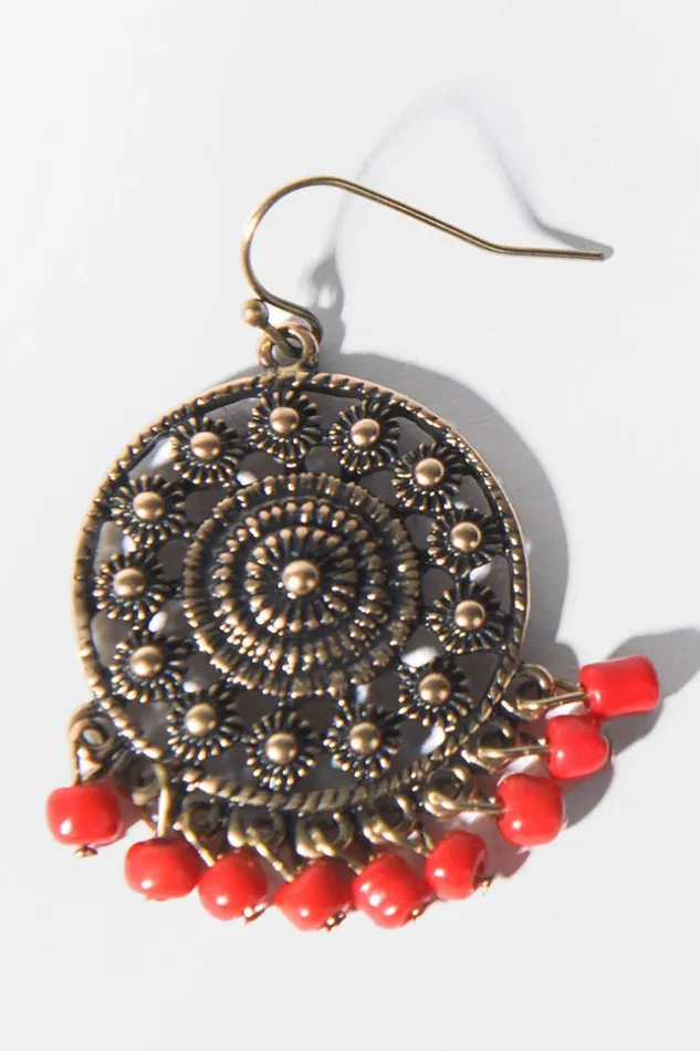 Women Jewellery Cupshe Katerina Boho Geometric Print Earring Multicolor