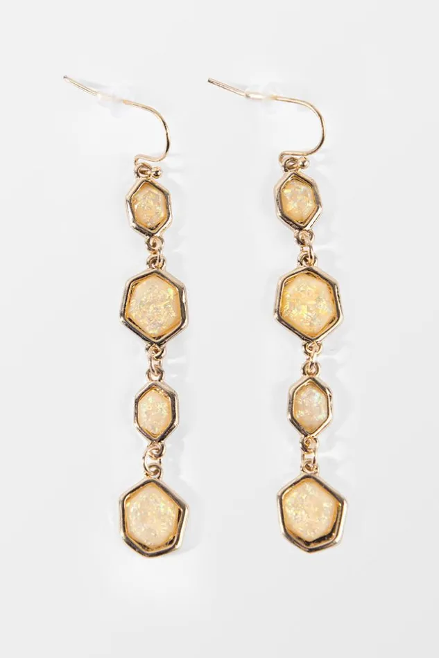 Women Jewellery Cupshe Katerina Pink Geometric Earring Yellow