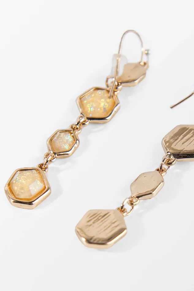 Women Jewellery Cupshe Katerina Pink Geometric Earring Yellow