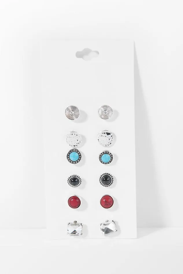 Women Jewellery Cupshe Katerina Shiny Geometric Print Earring Multicolor