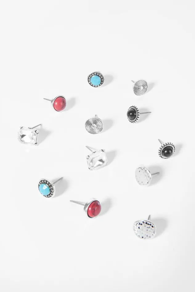 Women Jewellery Cupshe Katerina Shiny Geometric Print Earring Multicolor
