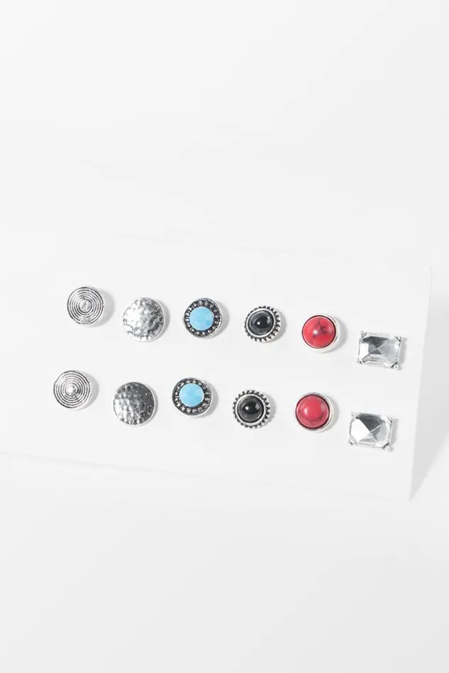 Women Jewellery Cupshe Katerina Shiny Geometric Print Earring Multicolor