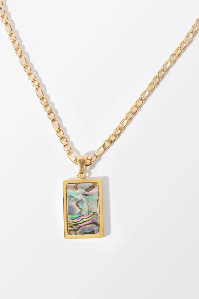 Women Jewellery Cupshe Pinky Promise Geometric Shell Modern Necklace Multicolor