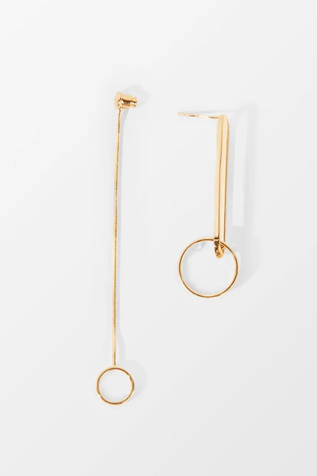 Women Jewellery Cupshe Poolside Gold Geometric Copper Earrings Multicolor