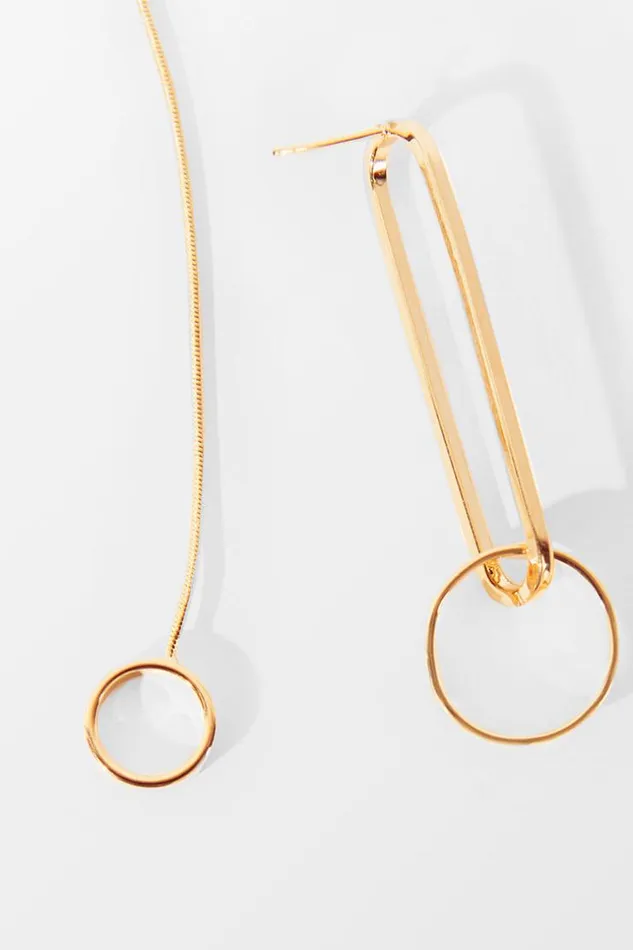 Women Jewellery Cupshe Poolside Gold Geometric Copper Earrings Multicolor