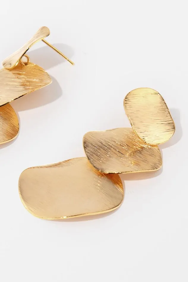 Women Jewellery Cupshe Trunk Bay Gold Minimalism Geometric Earrings Gold