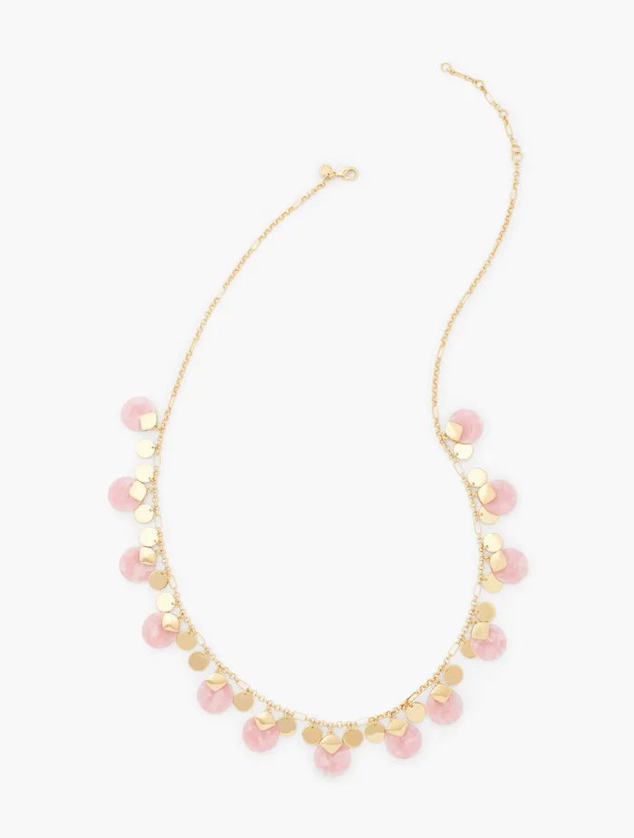 Women Jewelry Talbots Resin Discs Necklace Preppy Pink