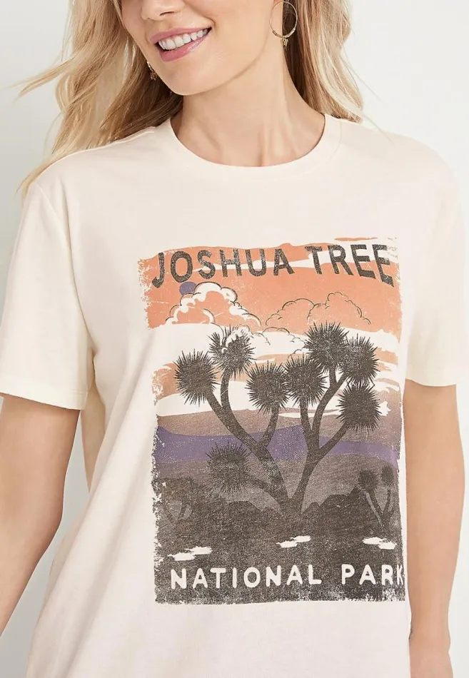Women Joshua Tree Oversized Graphic Tee Maurices Tops