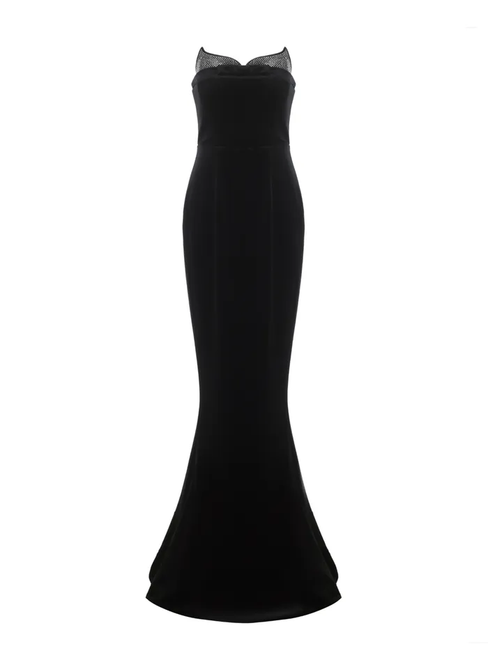 Women Juliana Velvet Dress Nana Jacqueline Maxi