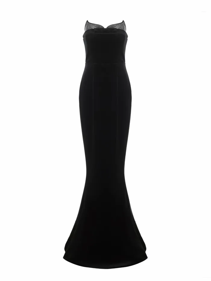 Women Juliana Velvet Dress Nana Jacqueline Maxi