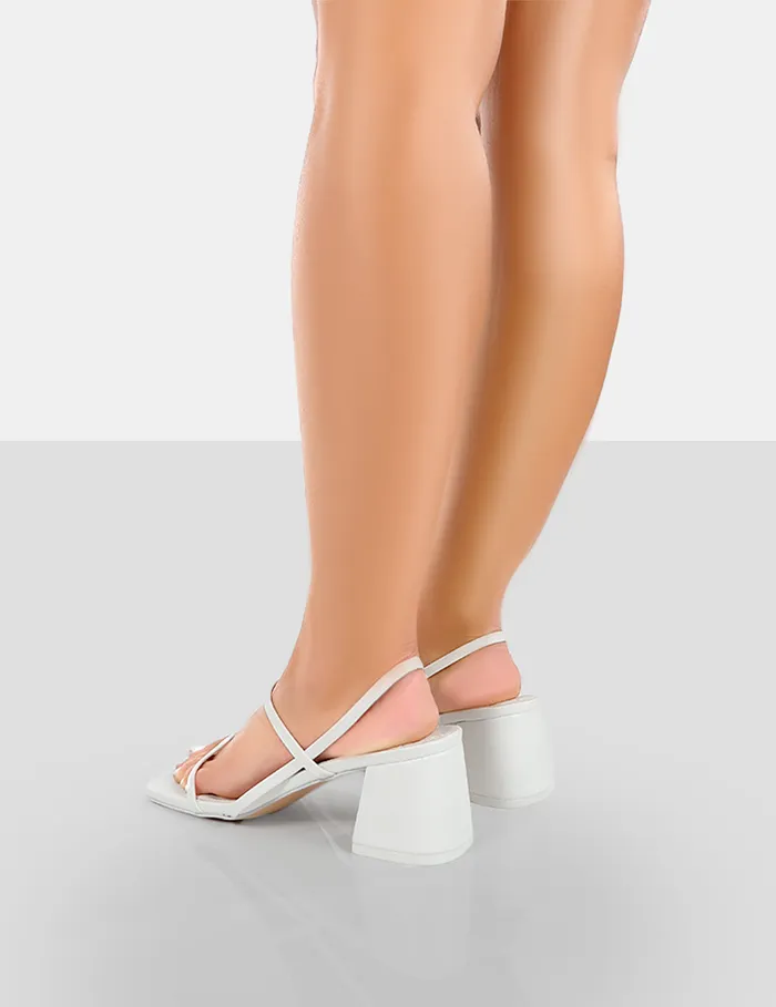 Women Just Realise Wide Fit Strappy Heeled Sandals White Public Desire Under 3034 Heels