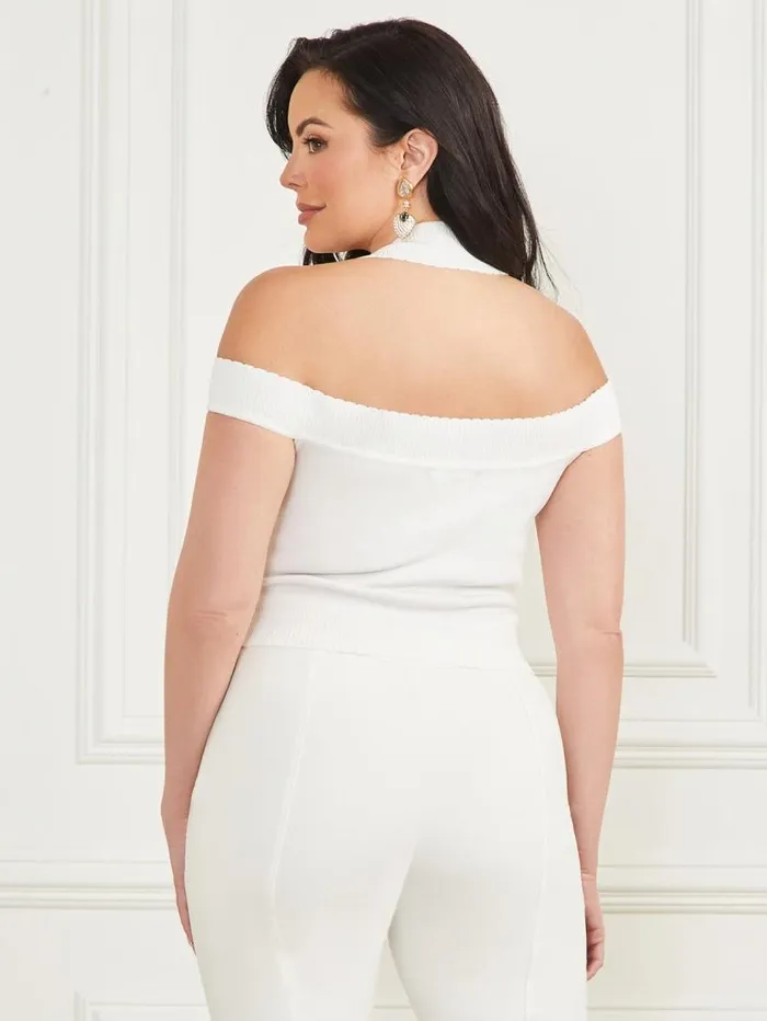 Women Justine Sweater Top Pale Pearl Marciano Tops And Sweaters Women Justine Sweater Top Pale Pearl Marciano Tops And Sweaters