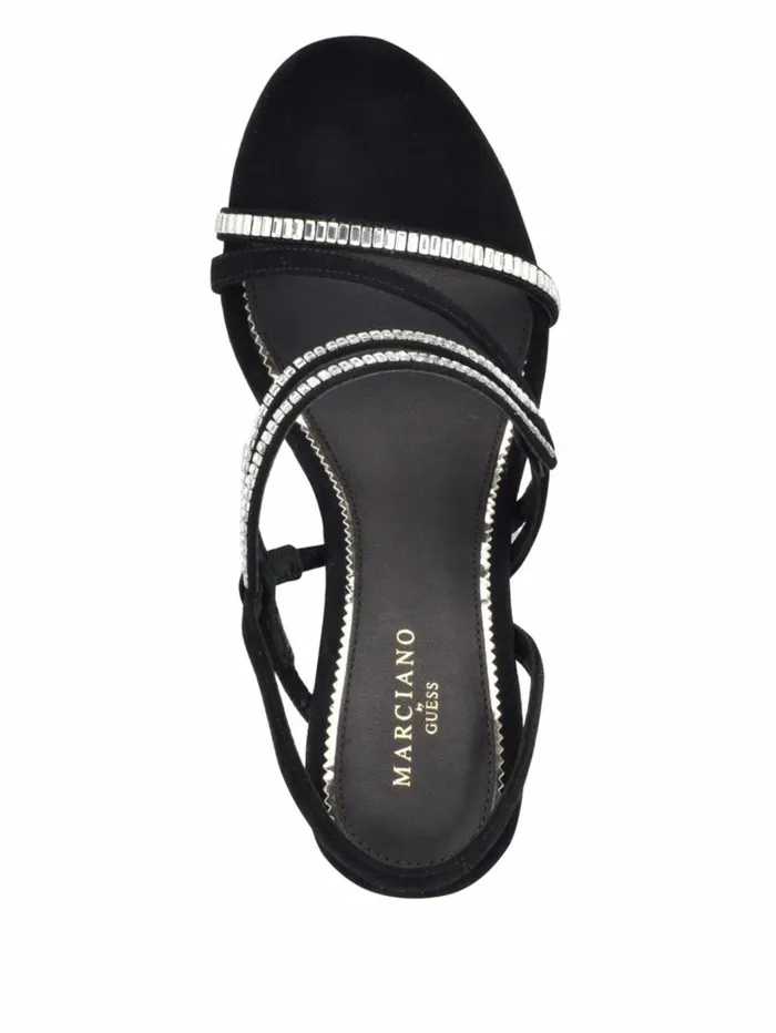 Women Kaden Crystal Strappy Heel Black1 Marciano Shoes Women Kaden Crystal Strappy Heel Black1 Marciano Shoes