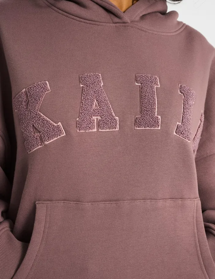 Women Kaiia Borg Slogan Oversized Hoodie Rose Rose Public Desire Sweatshirt and Hoodies
