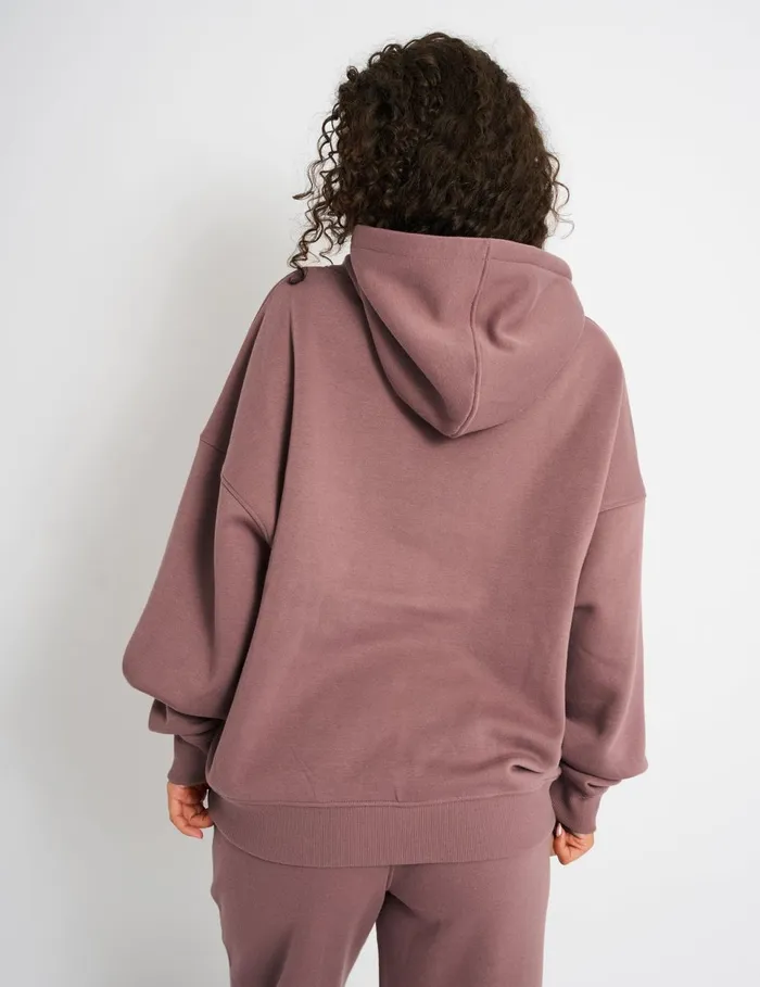 Women Kaiia Borg Slogan Oversized Hoodie Rose Rose Public Desire Sweatshirt and Hoodies