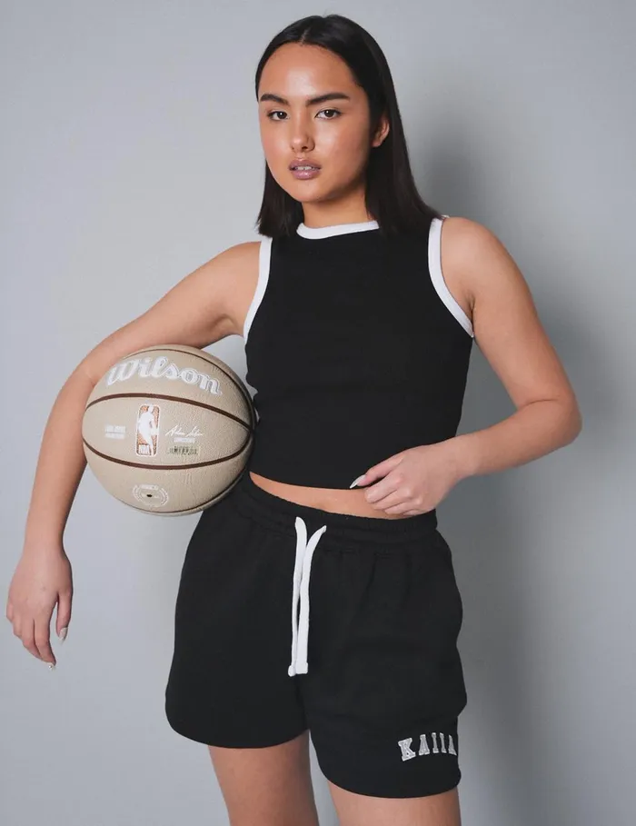 Women Kaiia Contrast Binding Vest In Black And White Monochrome Public Desire Tops Women Kaiia Contrast Binding Vest In Black And White Monochrome Public Desire Tops