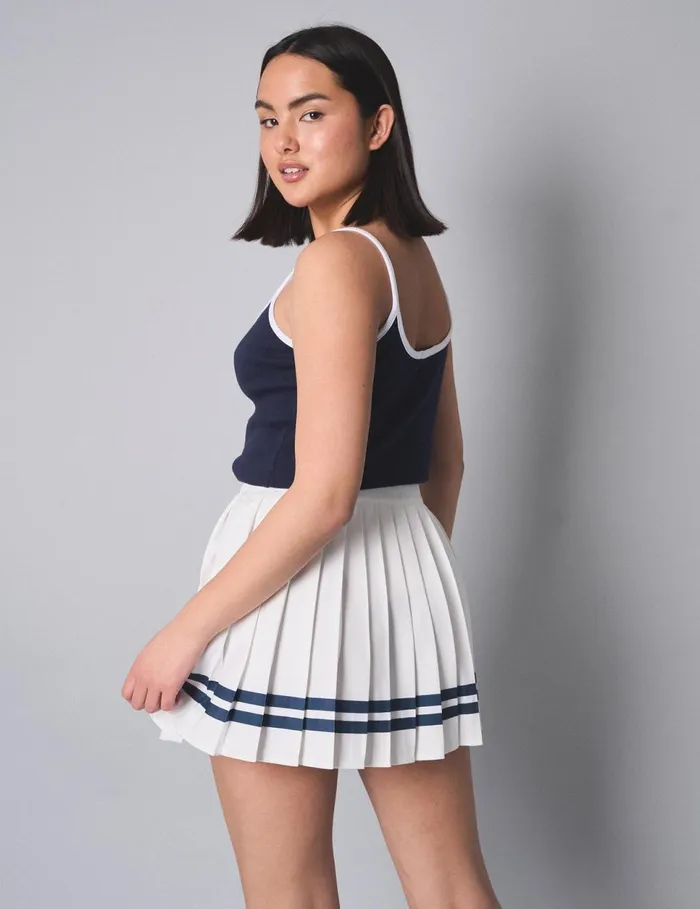 Women Kaiia Contrast Cami Vest Top Navy Navy Public Desire Tops