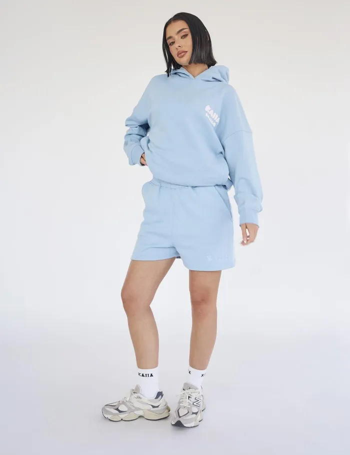 Women Kaiia Design Bubble Logo Oversized Hoodie Baby Blue Blue Public Desire View All Clothing