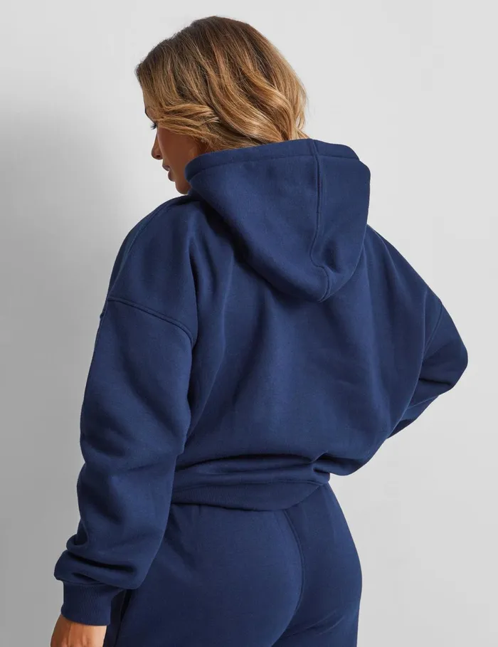 Women Kaiia Design Bubble Logo Oversized Hoodie Navy Blue Public Desire Two Piece Sets