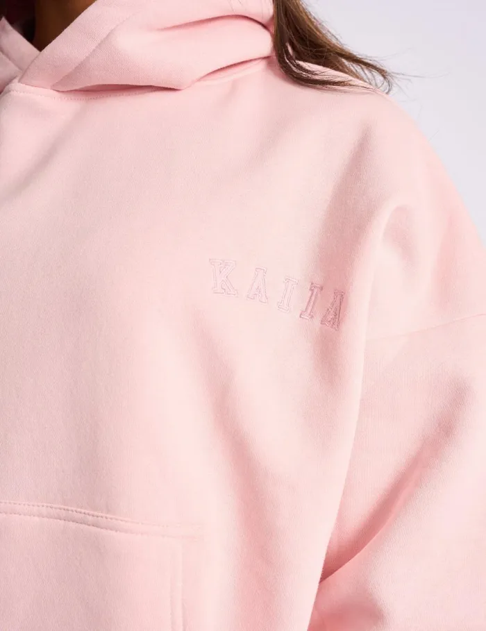 Women Kaiia Embossed Oversized Hoodie Baby Pink Pink Public Desire Tailoring