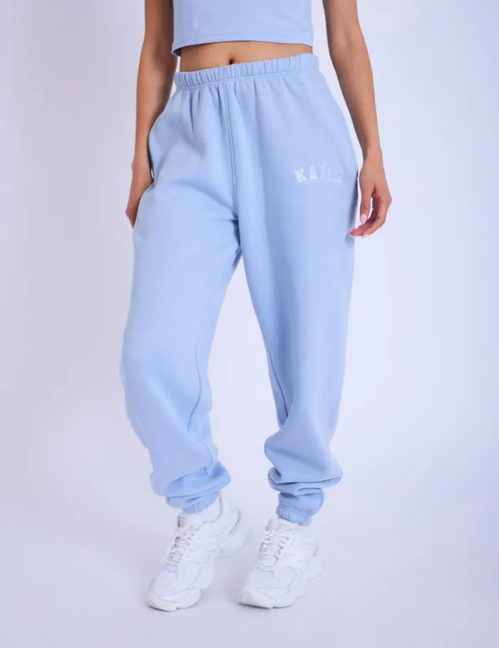 Women Kaiia Logo Cuffed Joggers Light Blue Blue Public Desire Jogger and Leggings