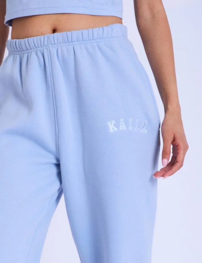 Women Kaiia Logo Cuffed Joggers Light Blue Blue Public Desire Jogger and Leggings