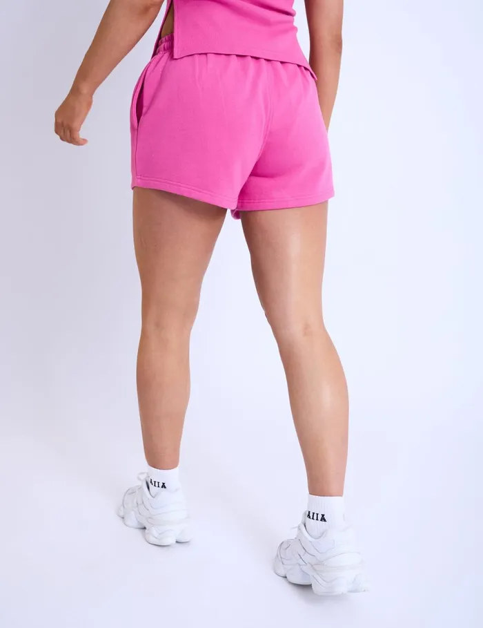 Women Kaiia Logo Mini Sweat Shorts Hot Pink Pink Public Desire Shorts