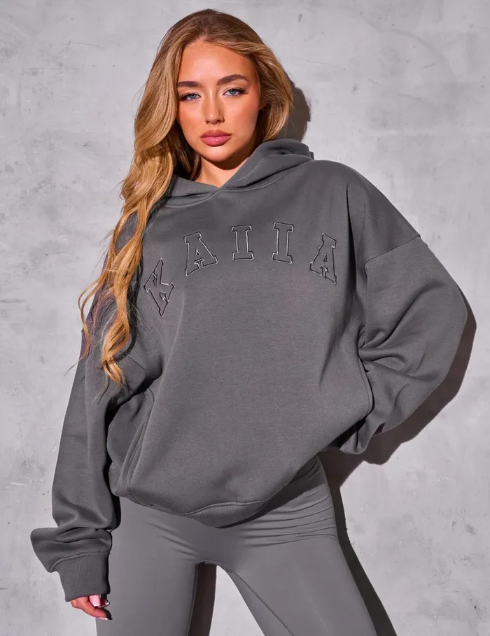 Women Kaiia Logo Rib Panel Hoodie Slate Grey Grey Public Desire Sweatshirt and Hoodies Women Kaiia Logo Rib Panel Hoodie Slate Grey Grey Public Desire Sweatshirt and Hoodies