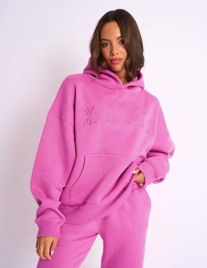Women Kaiia Oversized Hoodie Hot Pink Pink Public Desire Tailoring