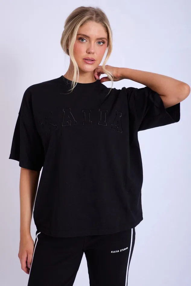 Women Kaiia Oversized Tshirt Black Black Public Desire Tops