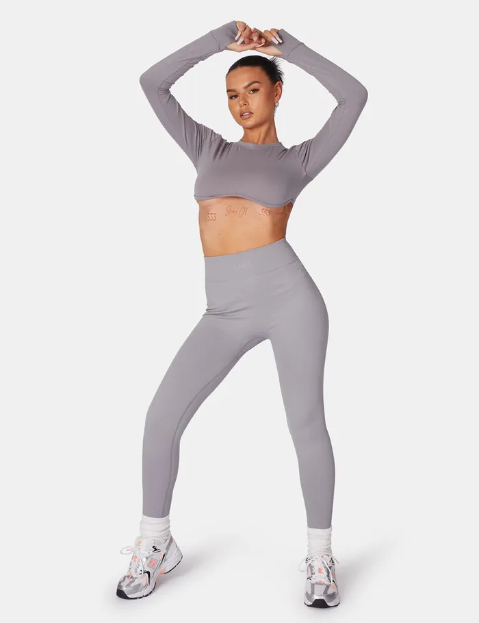 Women Kaiia Premium Rib Seamless Leggings Grey Kaiia Grey Public Desire Jogger and Leggings Women Kaiia Premium Rib Seamless Leggings Grey Kaiia Grey Public Desire Jogger and Leggings
