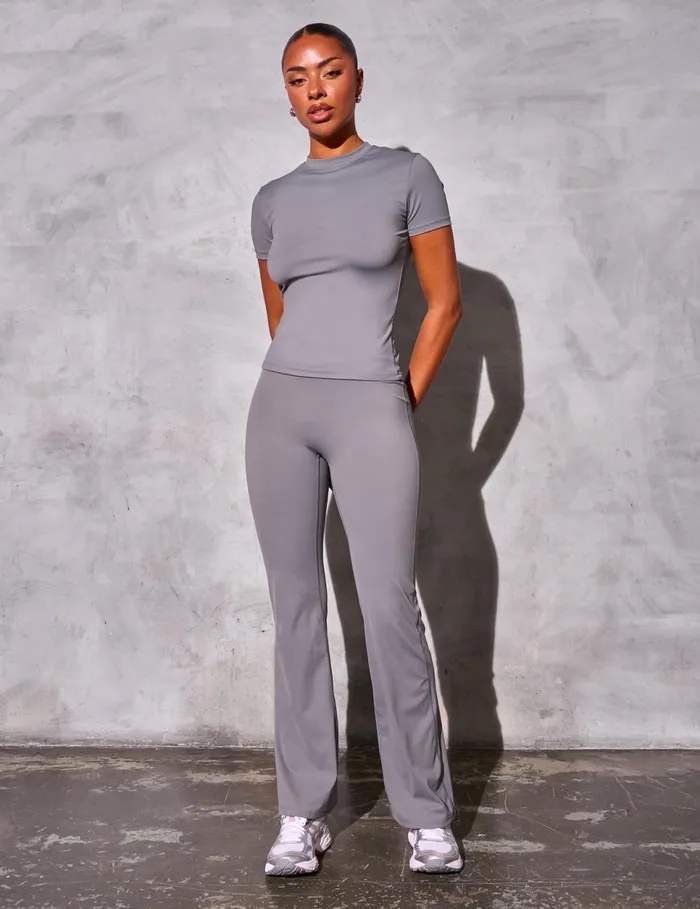 Women Kaiia Sculpt Yoga Pants Slate Grey Grey Public Desire Sculpt and Reset