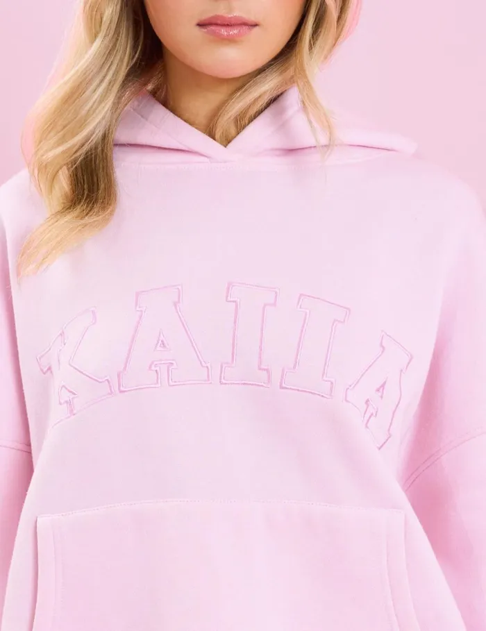 Women Kaiia Slogan Oversized Hoodie Pink Pink Public Desire Curve