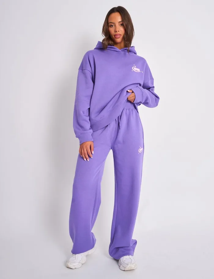 Women Kaiia Star Graphic Oversized Hoodie Purple Purple Public Desire Sweatshirt and Hoodies