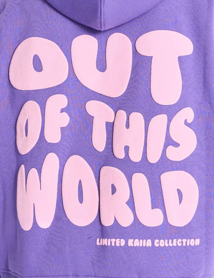 Women Kaiia Star Graphic Oversized Hoodie Purple Purple Public Desire Sweatshirt and Hoodies