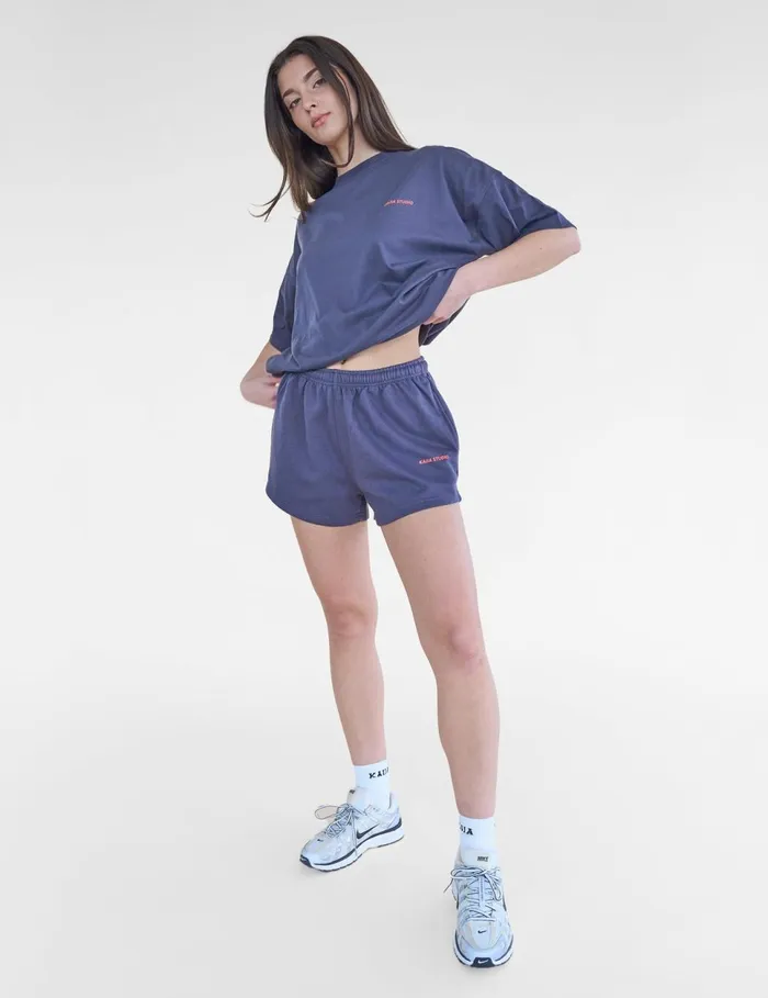 Women Kaiia Studio Mini Sweat Shorts Charcoal Grey Public Desire Shorts