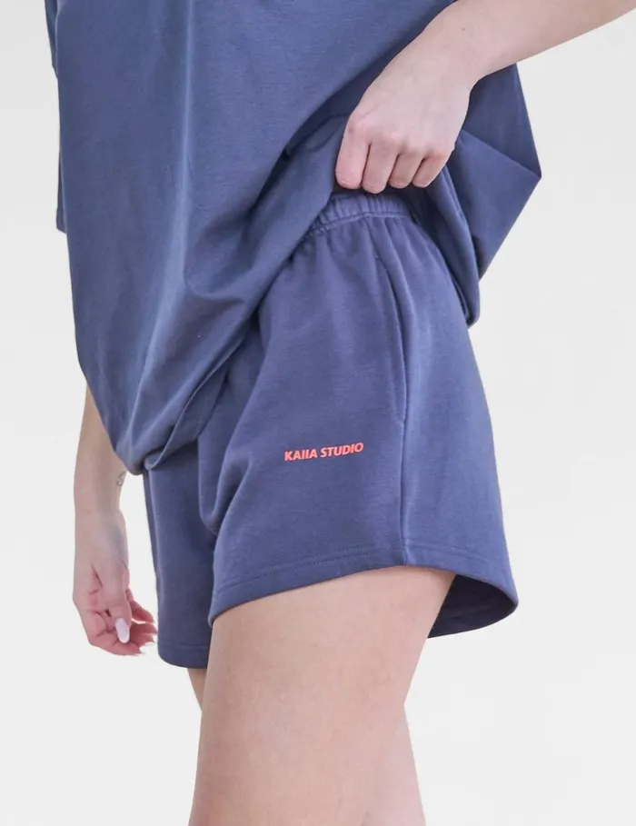 Women Kaiia Studio Mini Sweat Shorts Charcoal Grey Public Desire Shorts