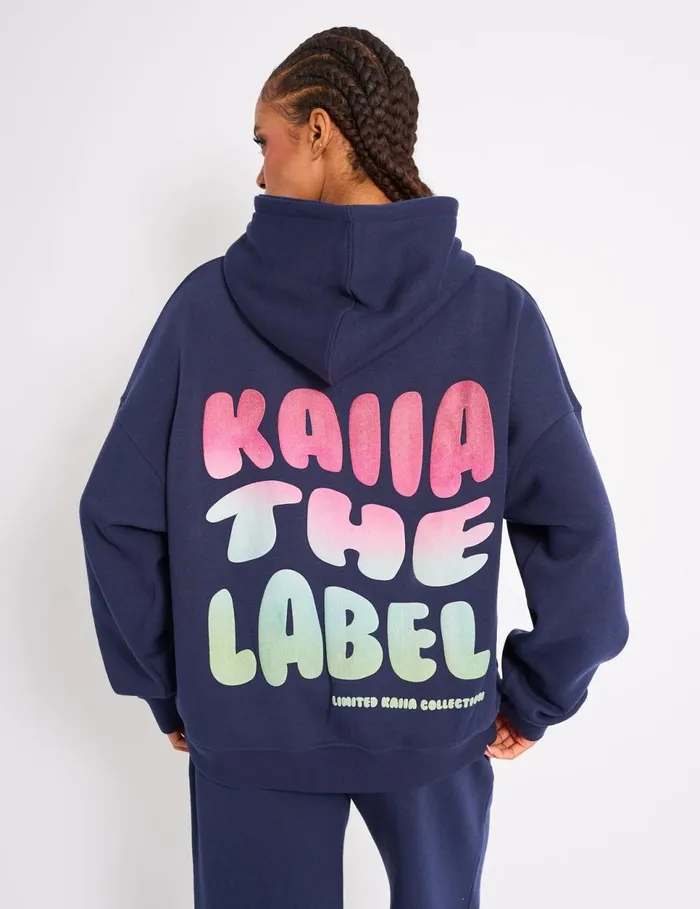 Women Kaiia Studio Ombre Oversized Hoodie Navy Navy Public Desire Tailoring