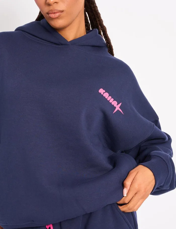 Women Kaiia Studio Ombre Oversized Hoodie Navy Navy Public Desire Tailoring