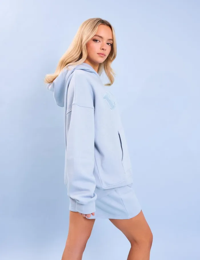 Women Kaiia Studio Oversized Light Blue Hoodie Blue Public Desire View All Clothing