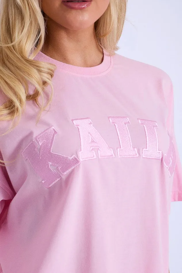 Women Kaiia Studio Oversized Tshirt Baby Pink Pink Public Desire Tops