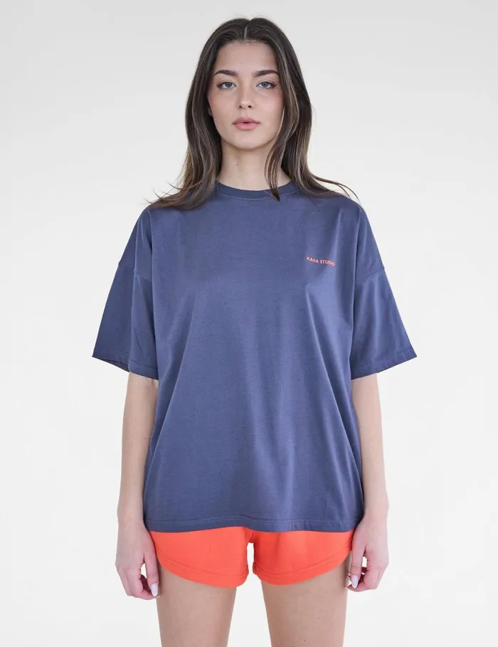 Women Kaiia Studio Oversized Tshirt Charcoal Grey Public Desire Tops