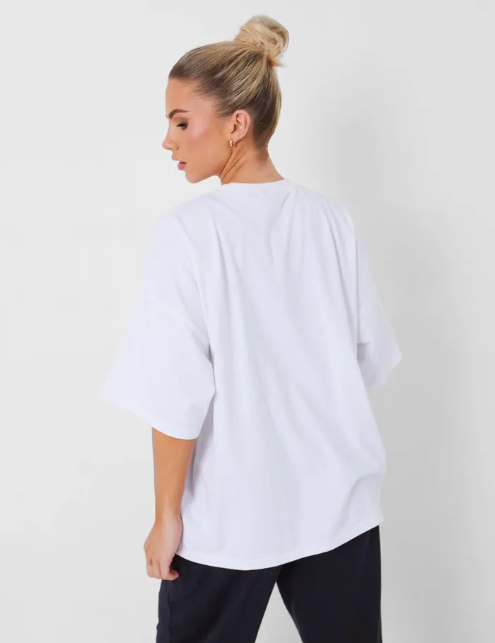 Women Kaiia Studio Oversized Tshirt White White Public Desire Curve
