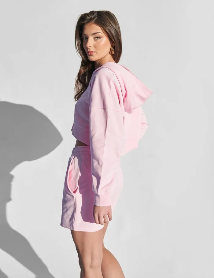 Women Kaiia Studio Zip Through Hoodie Pink Pink Public Desire Sweatshirt and Hoodies