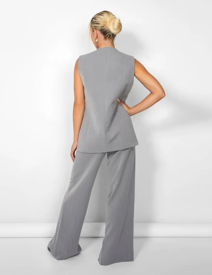 Women Kaiia Tailored Trousers Grey Grey Public Desire Two Piece Sets