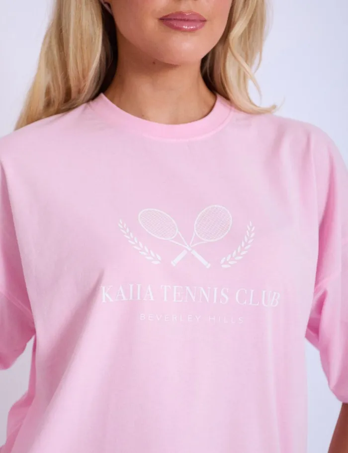 Women Kaiia Tennis Club Oversized TShirt Baby Pink Pink Public Desire Tops