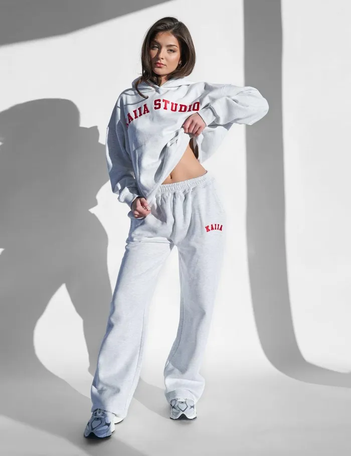 Women Kaiia Wide Leg Joggers Light Grey Marl And Red Grey Public Desire Jogger and Leggings Women Kaiia Wide Leg Joggers Light Grey Marl And Red Grey Public Desire Jogger and Leggings