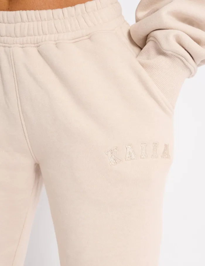 Women Kaiia Wide Leg Sweat Pants Cream Cream Public Desire Tailoring